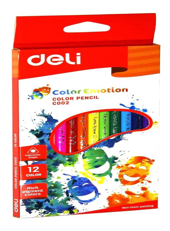 Deli 12-Piece Colour Pencil Set Multicolour - Image 1