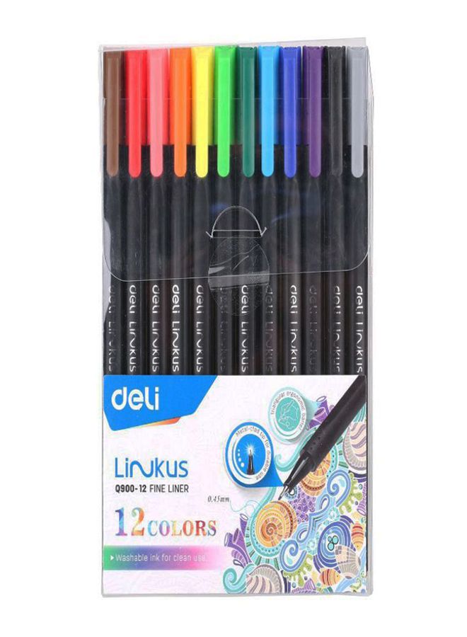 12-Piece Fineline Pen Set Multicolour - v1593248032/N38838108A_1