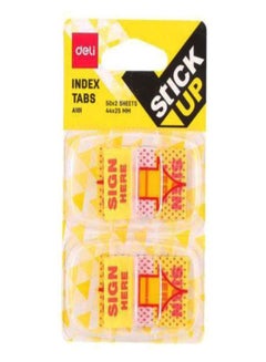 100-Piece Stick Up Index Tab Set Yellow
