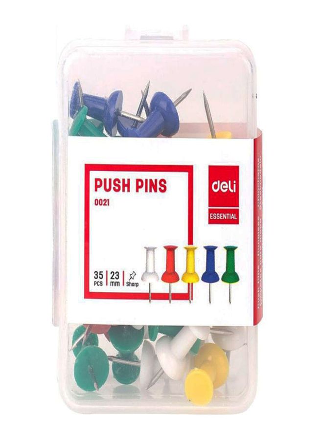 Deli 35-Piece Push Pin Set Multicolour - Image 1