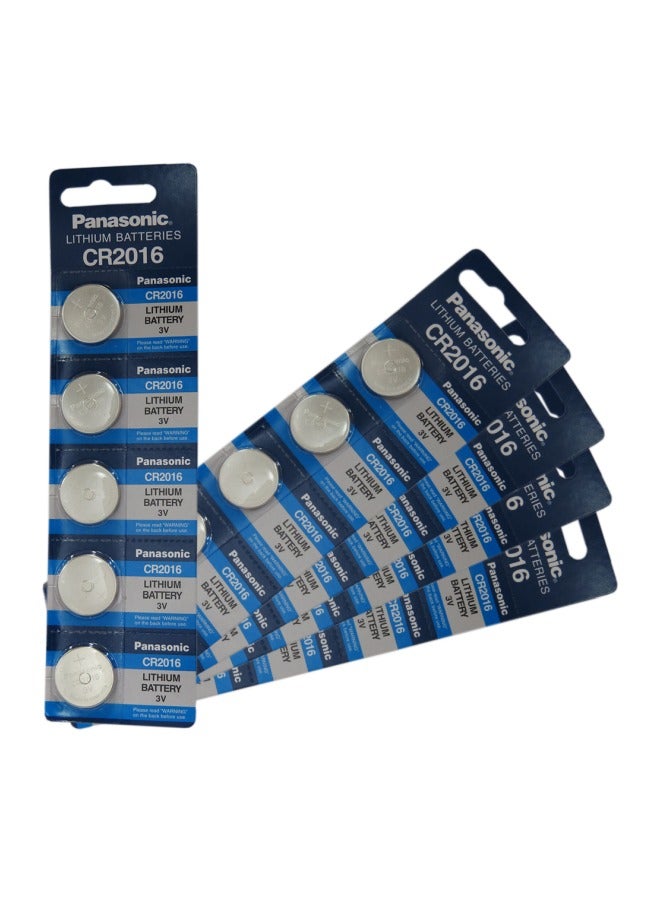 Panasonic 25-Piece CR2016 Lithium Battery Silver - Image 1