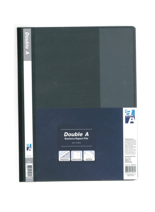 Double A 12-Slot Business Report File Black  - Image 2