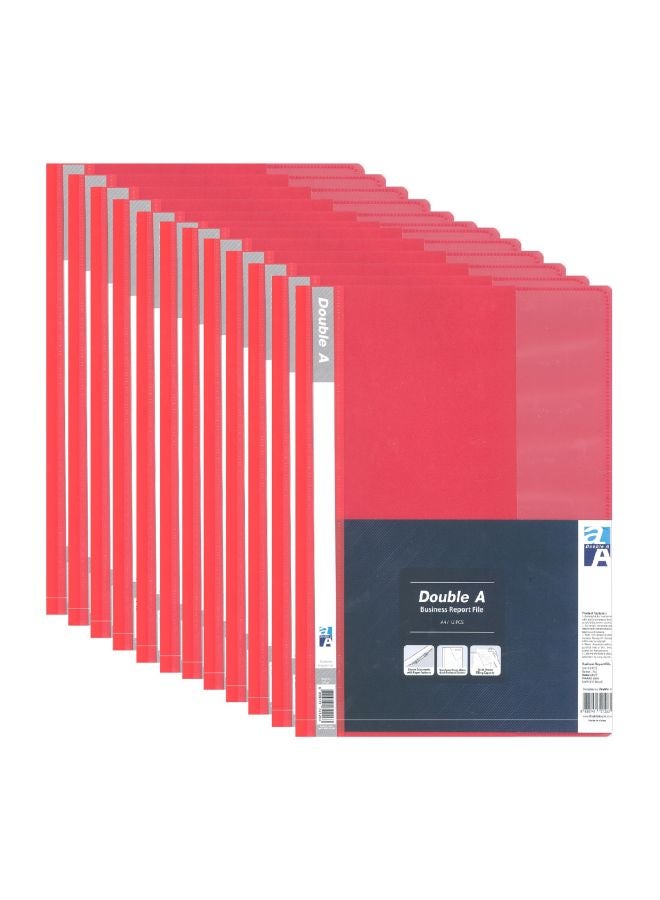Double A - 12-Piece AA Business Report File Set Red - Image 1