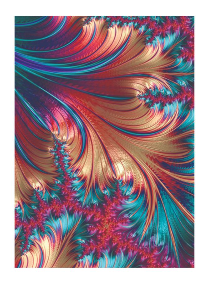 ROSE HAND Floral Printed Canvas Painting Multicolour 50 x 70cm - Image 1