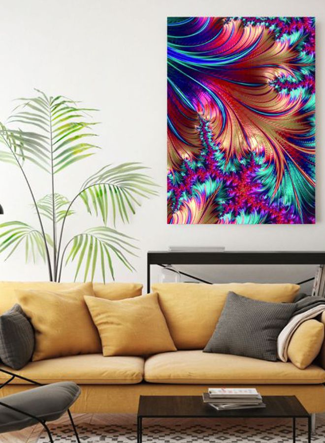 ROSE HAND Floral Printed Canvas Painting Multicolour 50 x 70cm - Image 2