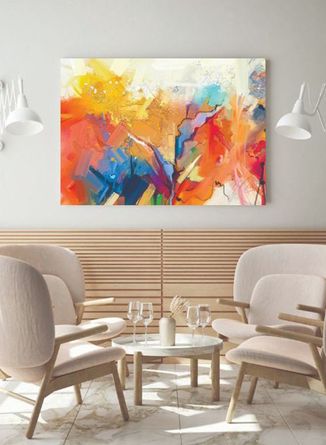 ROSE HAND Abstract Art Printed Canvas Painting Multicolour 50 x 70centimeter - Image 2
