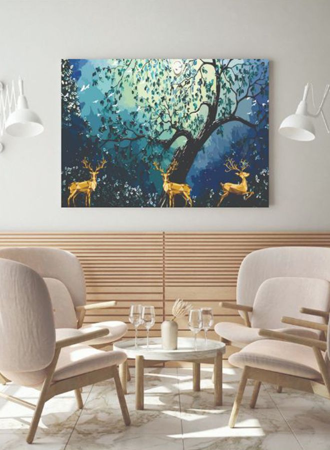 ROSE HAND Forest Printed Canvas Painting Multicolour 50 x 70cm - Image 2