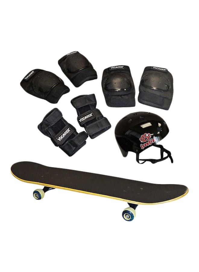 FAMILY CENTER Long Skate Board With Protective Gear Set 32x16cm  - Image 1