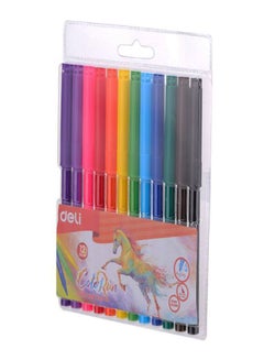 Deli 12-Piece Felt Pen Set Multicolour  - Image 2