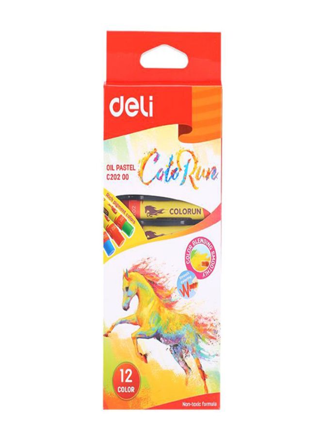 Deli 12-Piece Oil Pastel Set Multicolour - Image 2