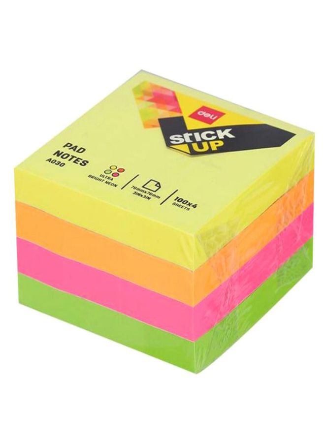 Deli - 400-Piece Stick Up Note Pad Set Multicolour - Image 1