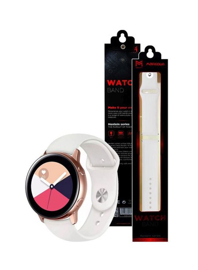 MARGOUN Henlein Series Replacement Band For Samsung Galaxy Active/Active 2 40/44 mm White - Image 2