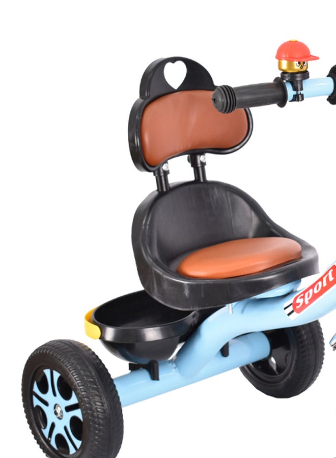 AMLA Wide Wheel Base Ride On Storage Basket Pattern Kids Toys Tricycle With Front Toddler Pedal 64x75cm - Image 3