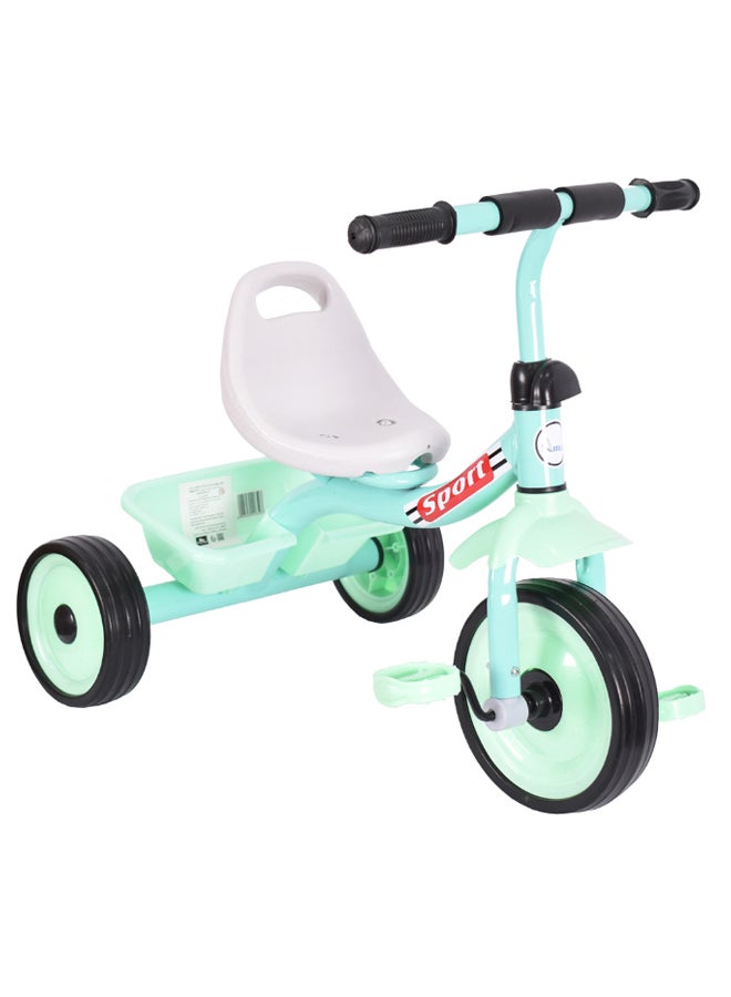 AMLA Storage Basket Pattern Ride On 3-Wheels Tricycle With Non-Slip Pedal For Kids 65x51cm  - Image 1