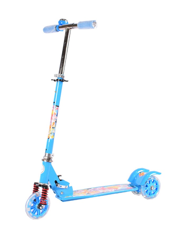 أملا سكوتر موسيقي عصري ومبطن عالي الجودة وقابل للحمل يحتوي على 3 عجلات أزرق 80x75سم - Image 1