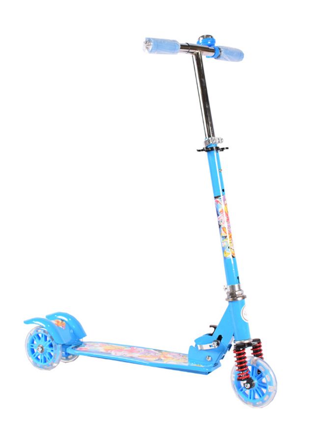 أملا سكوتر موسيقي عصري ومبطن عالي الجودة وقابل للحمل يحتوي على 3 عجلات أزرق 80x75سم - Image 2