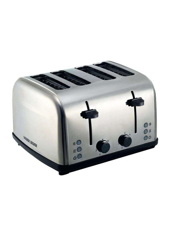 BLACK+DECKER 4-Slice Stainless Steel Toaster 1800.0 W ET304 Silver/Black - Image 1