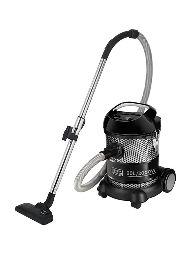 BLACK+DECKER Drum Vacuum Cleaner 20 L 2000 W BV2000 Black/Silver - Image 1