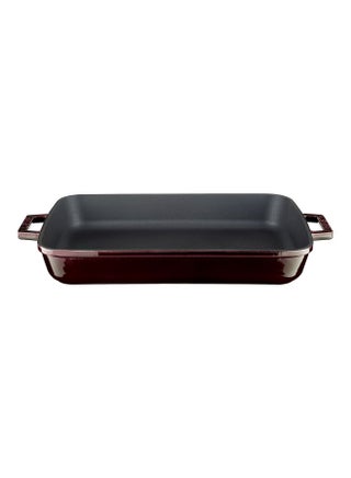 LAVA Premium Cast Iron Rectangular Roasting and Baking Tray Red/Black 26x40cm - v1593272817/N38977144A_1