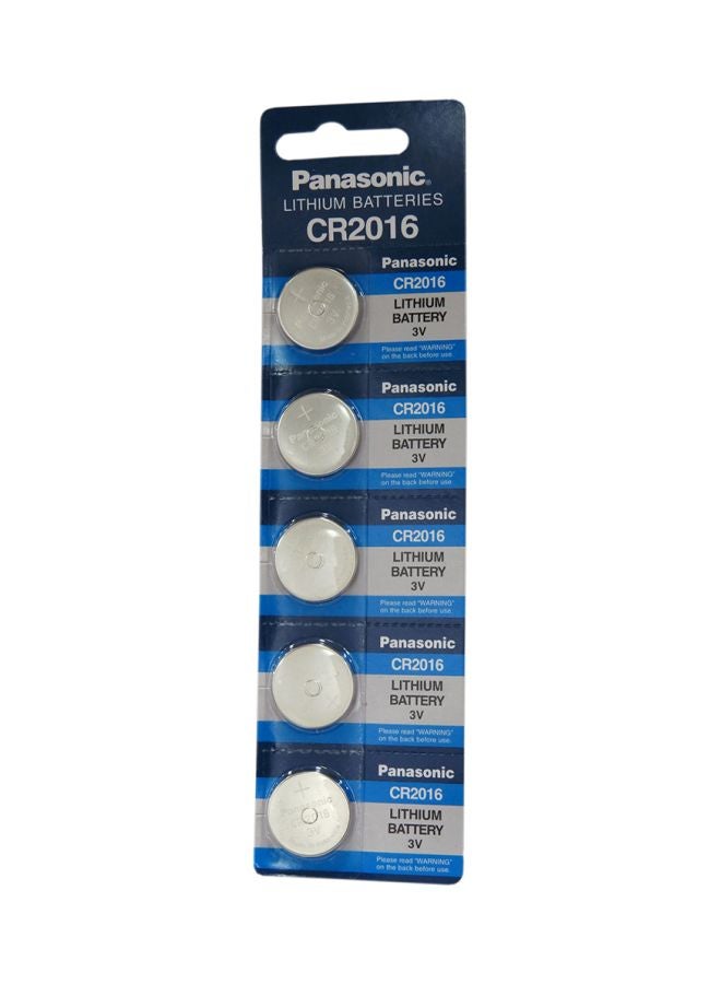Panasonic 5-Piece Lithium Coin Battery Set Silver - Image 1
