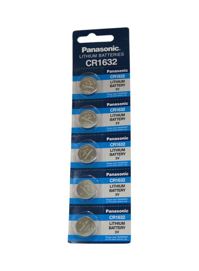 Panasonic 5-Piece Lithium Coin Battery Set Silver - Image 1