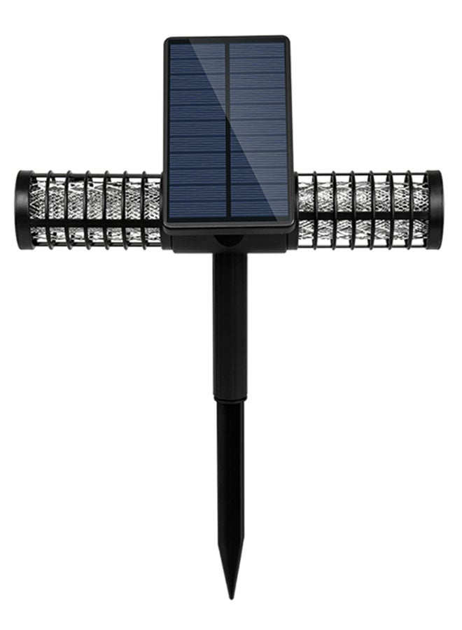 LED Solar Mosquito Killer Lamp Silver/Black  - Image 1