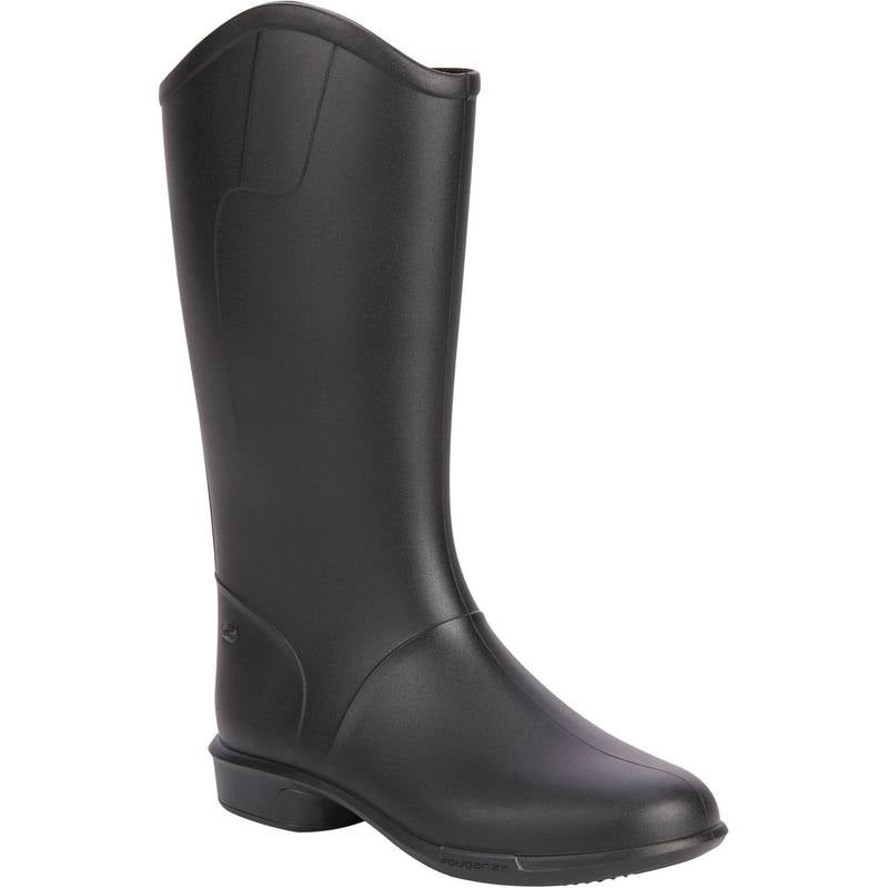 DECATHLON Kids Horse Riding Knee High Boots Black  - Image 2