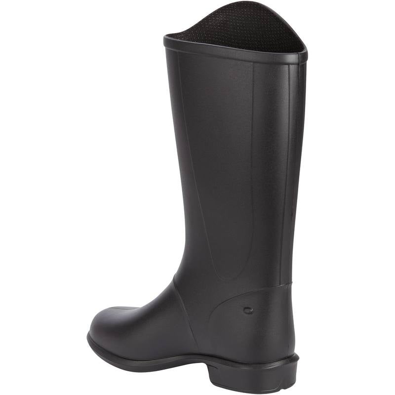 DECATHLON Kids Horse Riding Knee High Boots Black  - Image 3