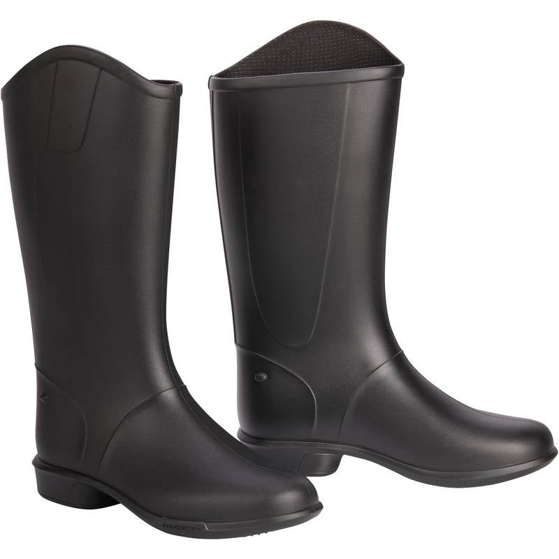 DECATHLON Kids Horse Riding Knee High Boots Black  - Image 4