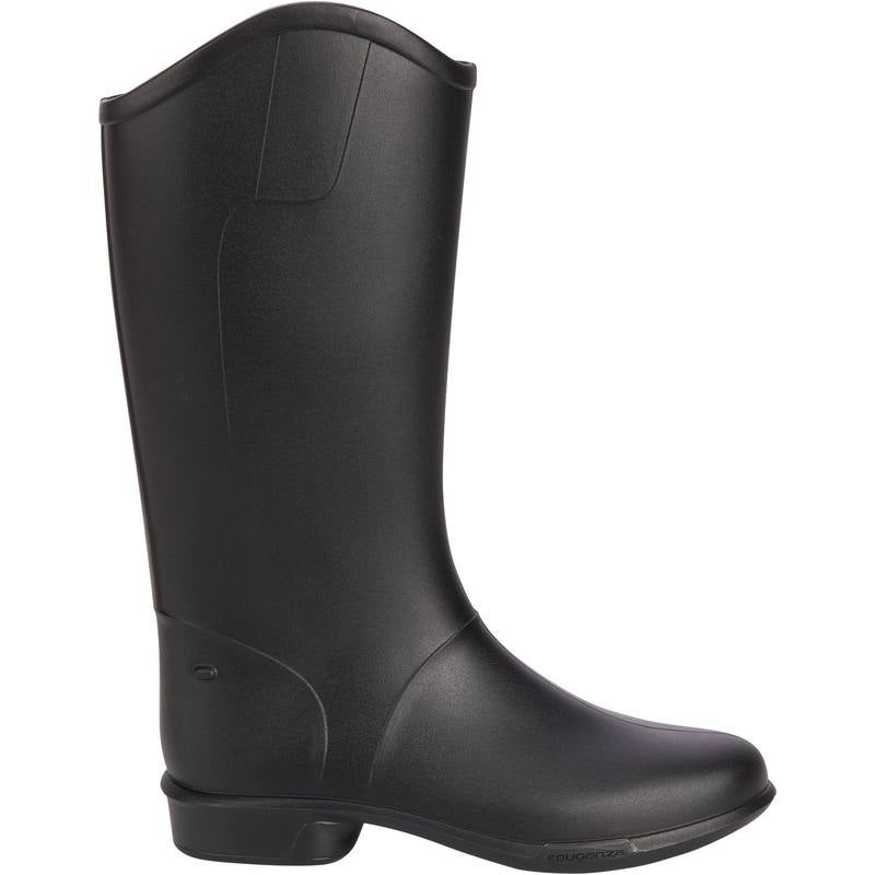 DECATHLON Kids Horse Riding Knee High Boots Black  - Image 1