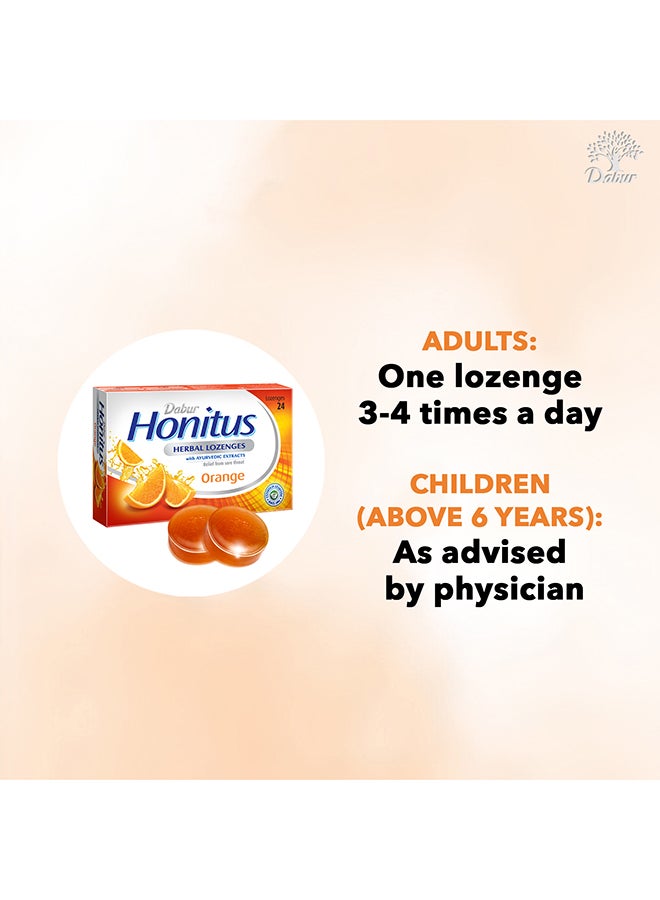 دابر أقراص استحلاب عشبية هونيتوس بنكهة البرتقال تحتوي على 24 قطعة - Image 4