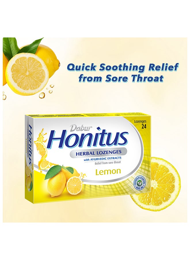 دابر مجموعة أقراص استحلاب عشبية هونيتوس بنكهة الليمون من 24 قطعة - Image 2
