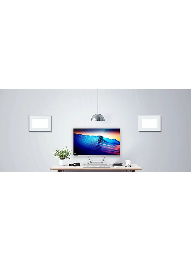 UNO 240 AiO With 24-Inch HD Display, Core i3-9100 Processor/4GB RAM/1TB HDD/Intel UHD Graphics White/Windows/Silver Silver