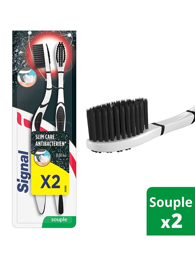 Signal 2-Piece Soft Bristle Toothbrush Multicolour  - Image 3