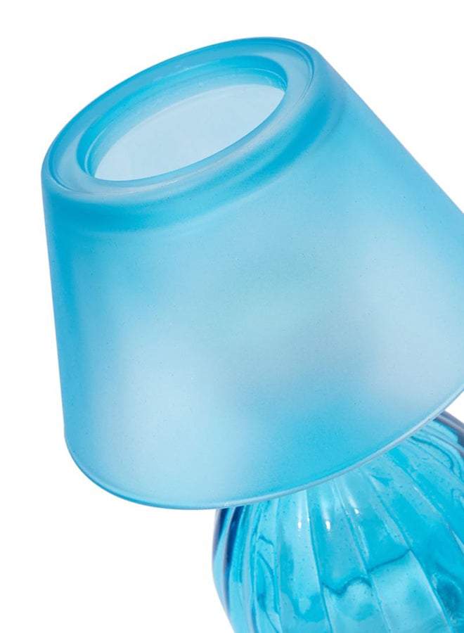 China Made Lamp Shape Candle Holder Blue 17x12cm - Image 5