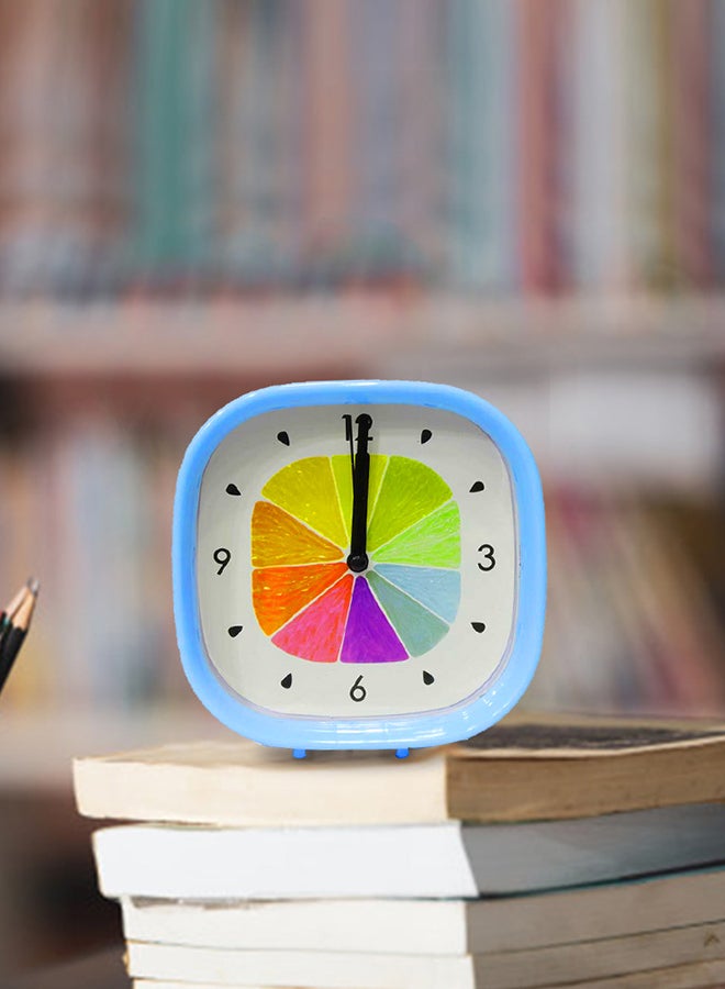 Table Clock Blue 15x15centimeter  - Image 1