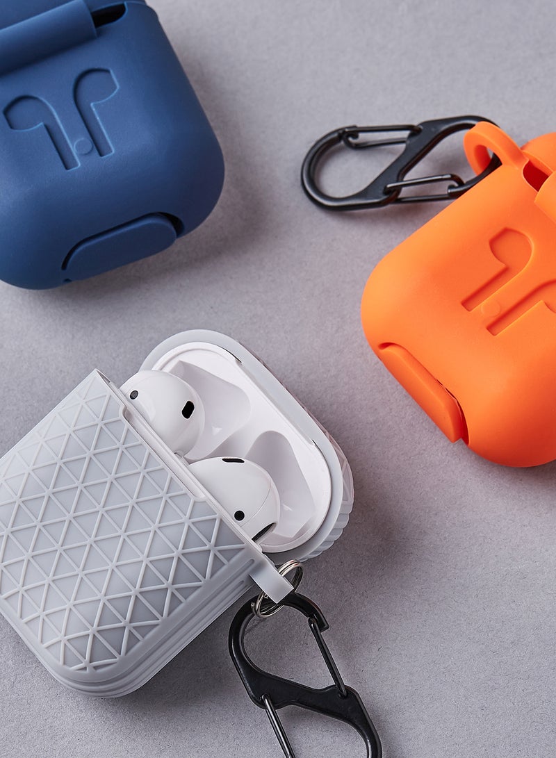 Noon East Protective Case Cover For AirPods With Carabiner Grey - Image 2