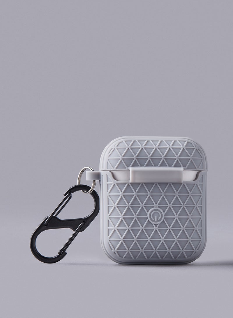 Noon East Protective Case Cover For AirPods With Carabiner Grey - Image 3