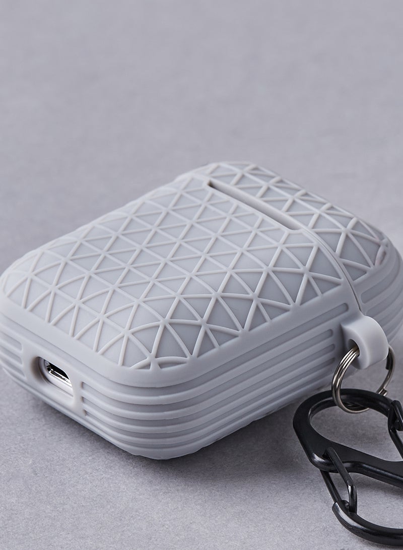 Noon East Protective Case Cover For AirPods With Carabiner Grey - Image 4