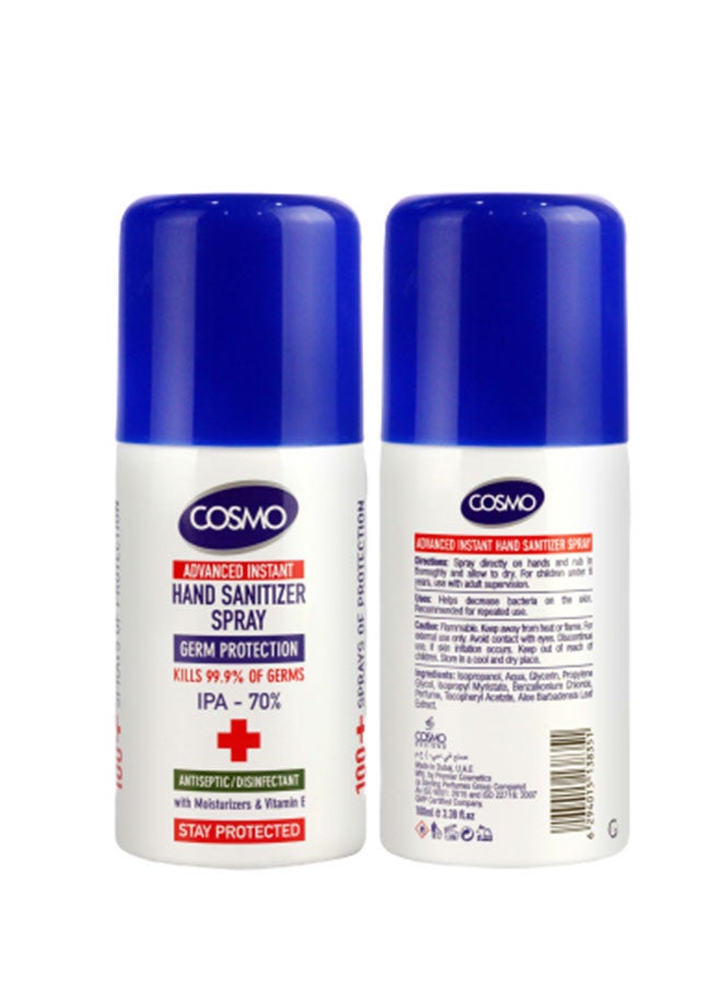 COSMO Pack Of 2 Instant Hand Sanitizer Spray 100ml - Image 1