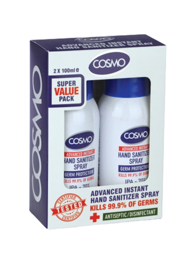 COSMO Pack Of 2 Instant Hand Sanitizer Spray 100ml - Image 2