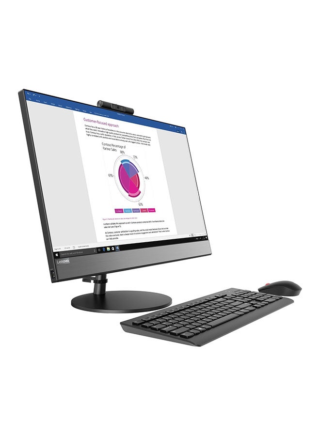 Lenovo - V530 AIO All-In-One Desktop With 24-Inch, Core i5 Processor/8GB RAM/1TB HDD/Integrated Graphics Black/Silver - Image 1