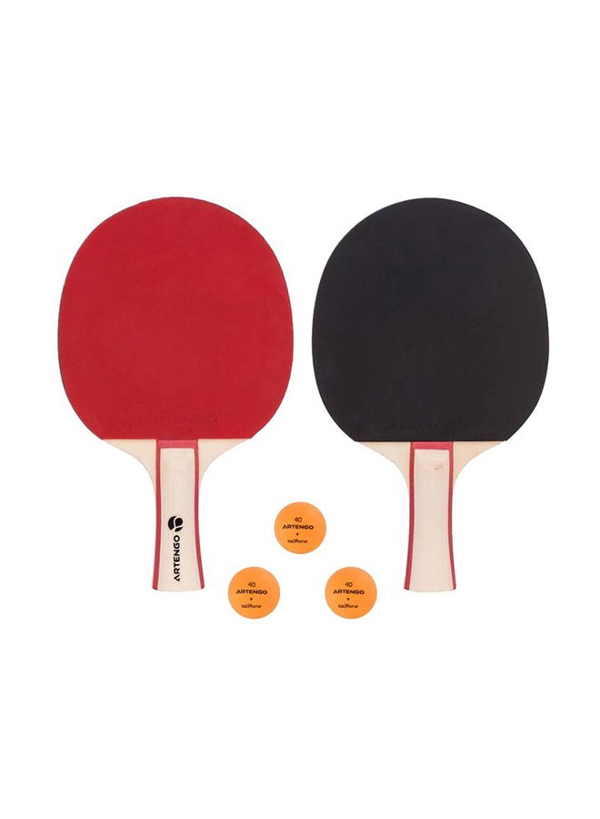 Generic 2-Piece Table Tennis Racquets And 3-Balls Set one Size  - Image 1
