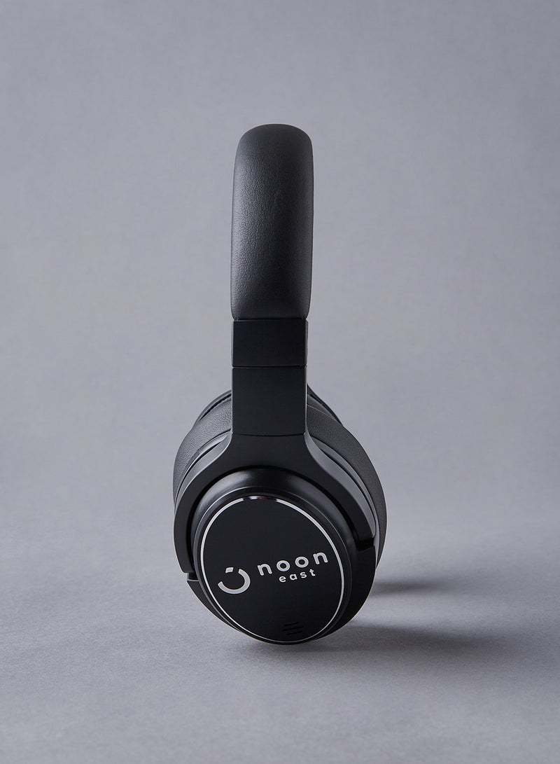 Noon East - Hush Over Ear Wireless Headphone Active Noise Cancelling (ANC) With Mic Black - Image 1