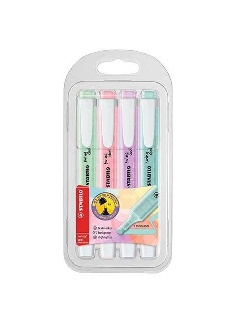 4-Piece Highlighter Set Multicolour