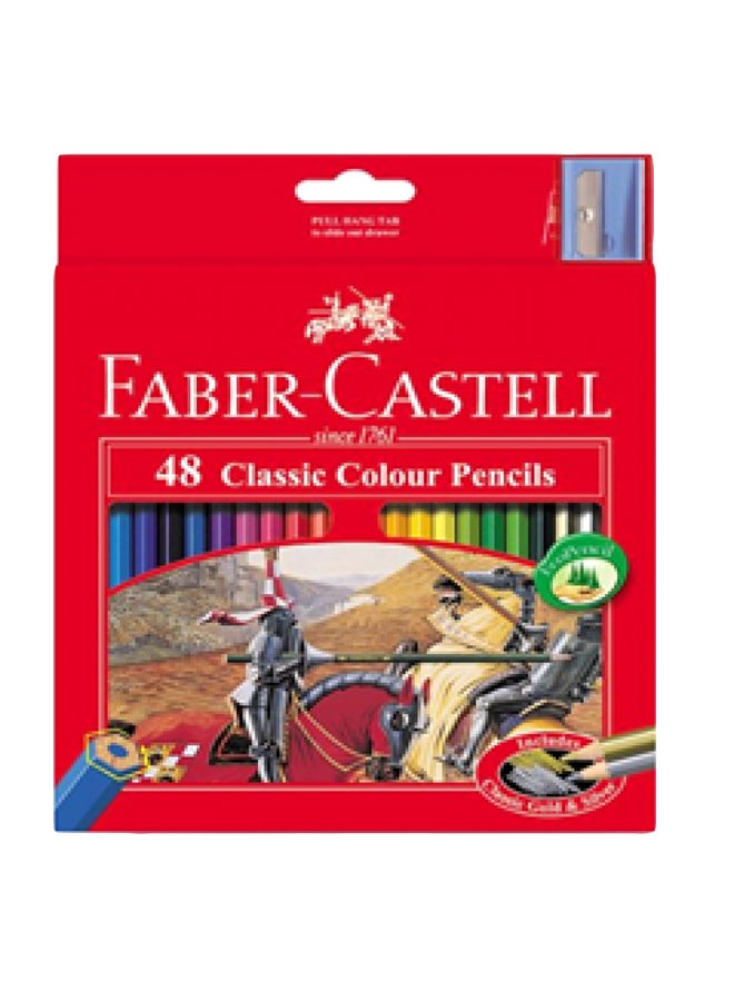 FABER-CASTELL - 48-Piece Classic Colour Pencil With Sharpener Multicolour - Image 1