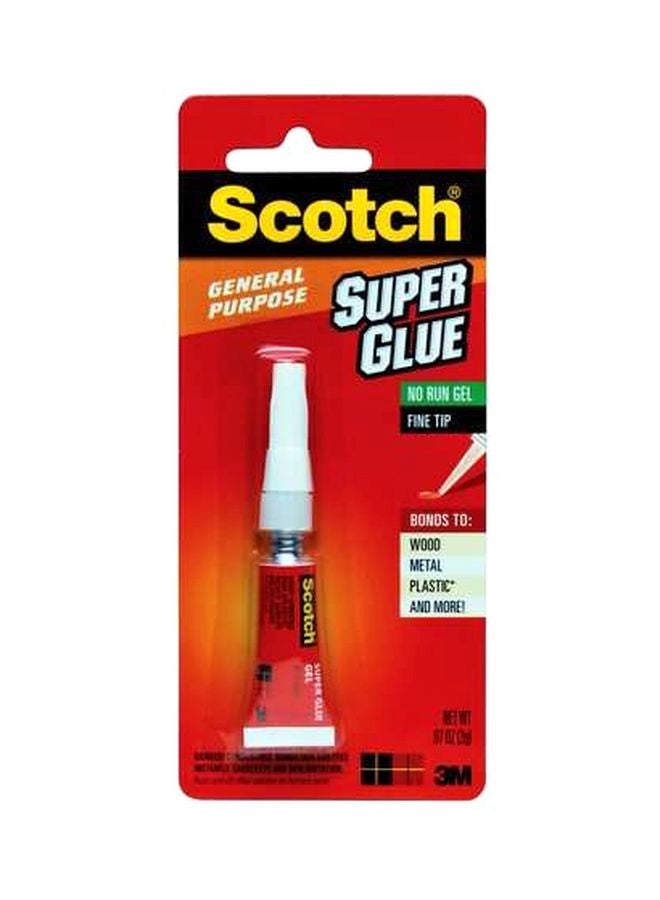 Scotch  Super Glue Gel Tube Clear