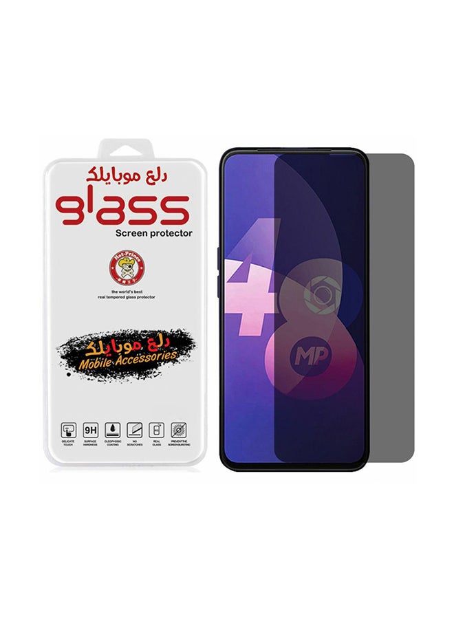 Dl3 موبيلك لاصقة حماية للشاشة من الزجاج للحفاظ على الخصوصية لهاتف هواوي Y9S شفاف أسود 