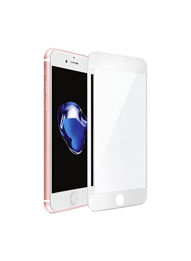 3D Screen Protector Tempered Glass For iPhone 8 White/Clear