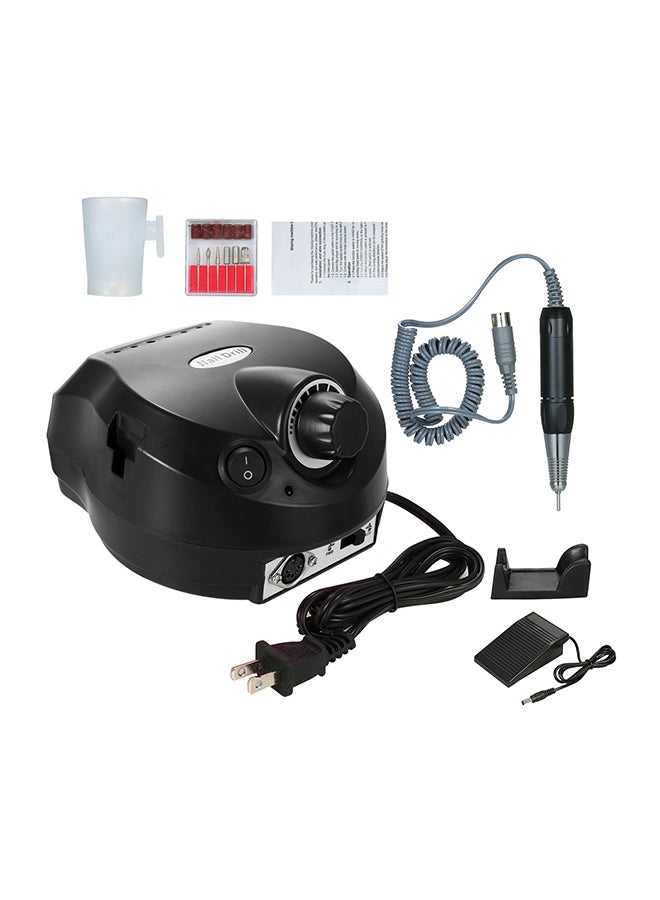 Professional Electric Nail Drill Machine Set Black/Grey - Image 1